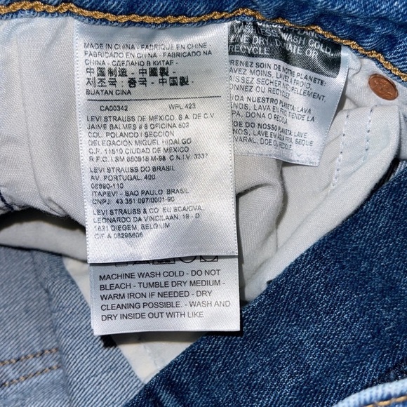 Levi’s wedgie straight jeans raw hem NWT 27 - Picture 12 of 16